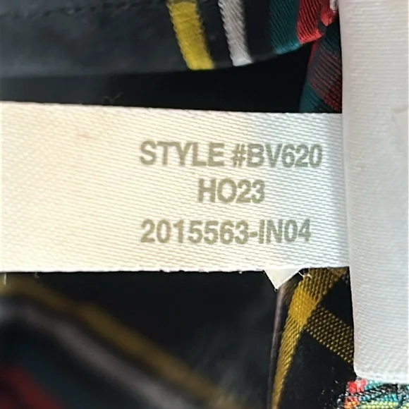 J. Crew Red, Black, Green and Gold Plaid Rhinestone Button-Down Shirt Size XL - Picture 10 of 14